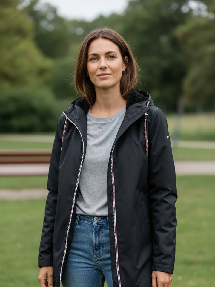 WB706W41 Damejakke med varm pelsforing for engroshandel hos Saturne Paris - BIG SIZE EXCLUSIVE