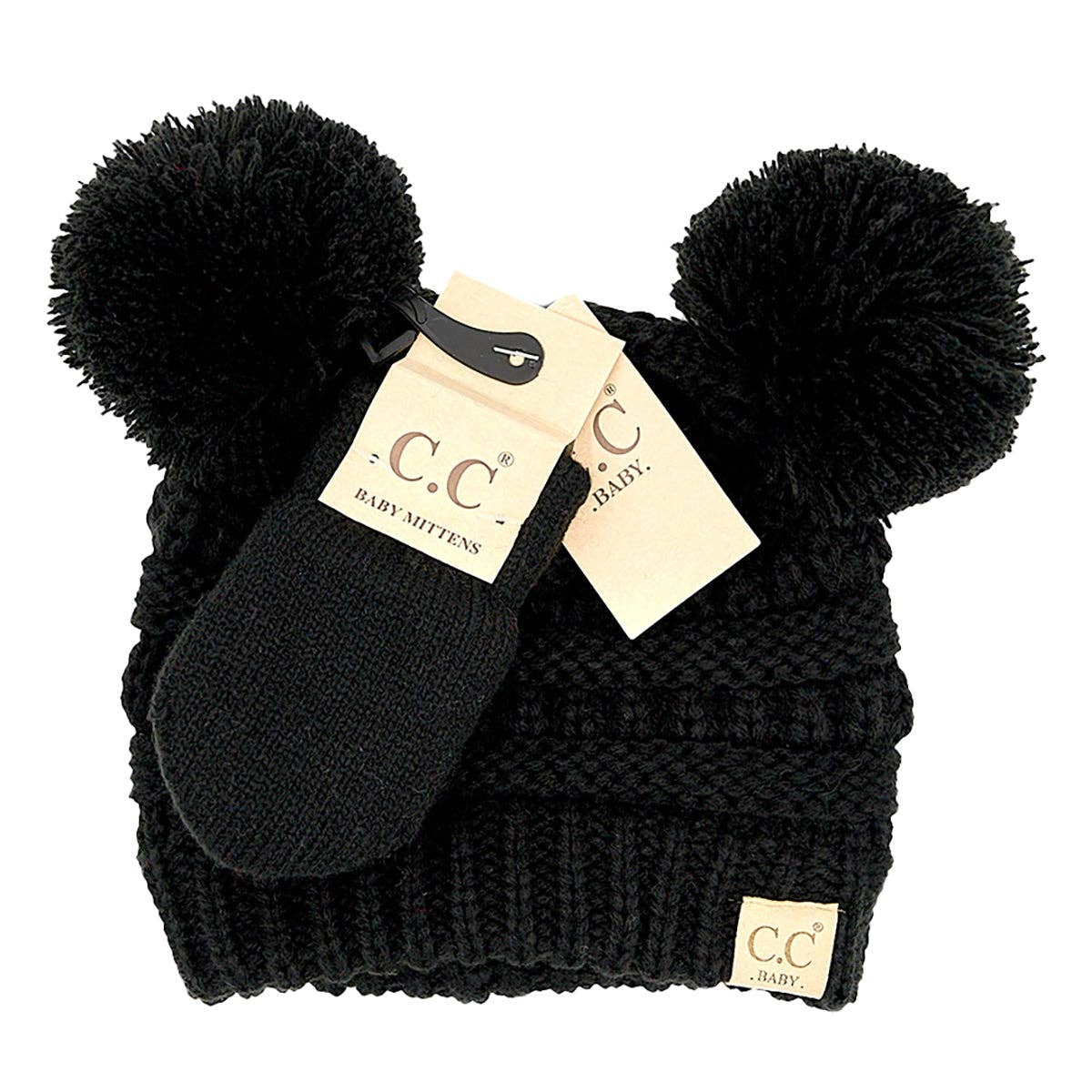 Truly Contagious - Wholesale Clothing Set - Baby - CC Baby Pom Pom Beanie and Mittens Set ( BABY-SET-4 )1