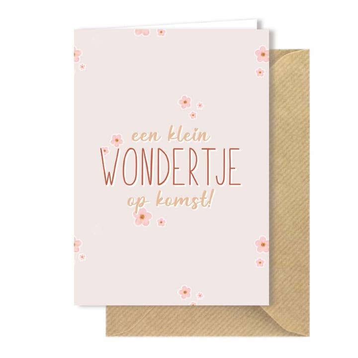 Greeting card 'Little miracle' for wholesale by Studio Myrthe