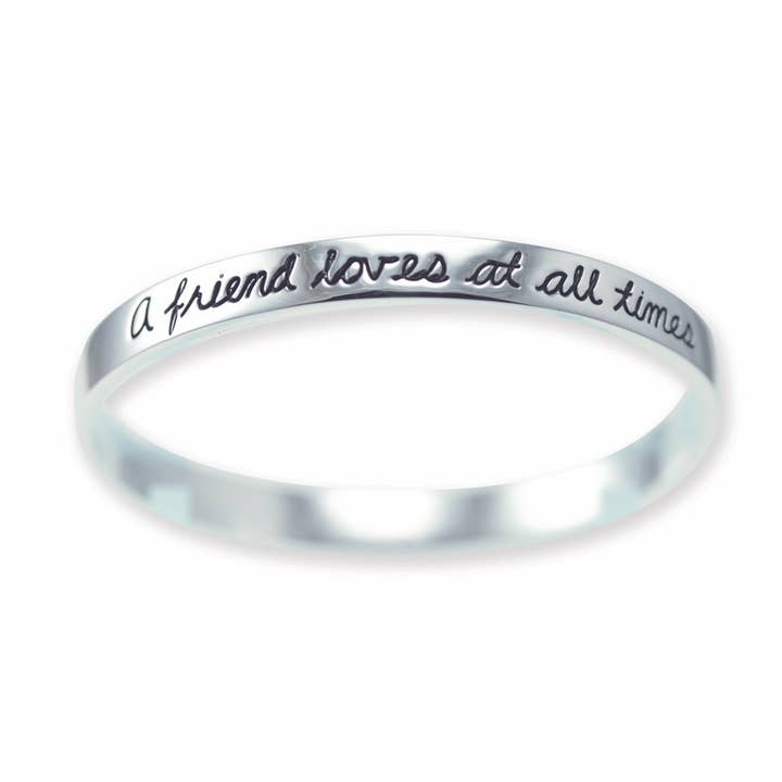 Abbey + CA Gift - Wholesale Bangle Bracelet - Silver Sentiments Message Bangles1