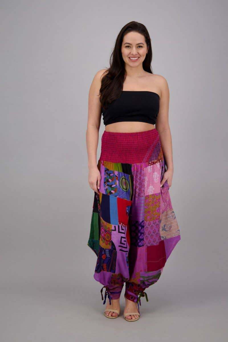 Colores surtidos Pantalones Harem Patchwork PAT-3291 de venta al por mayor en Faire28