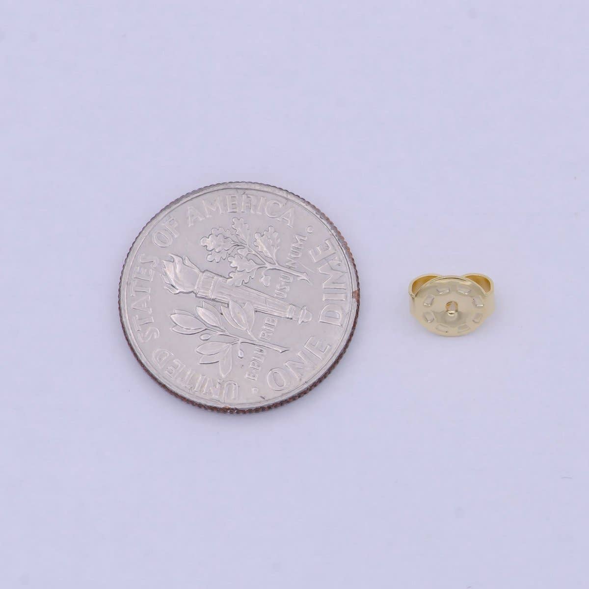 Aim Eternal - Wholesale Stud/Post Earrings - Gold Earring Backs for Studs Hypoallergenic Earring Backs Replacements Posts for Diamond Studs Droopy Secure Locking Earring Backs, 5mm K-3532