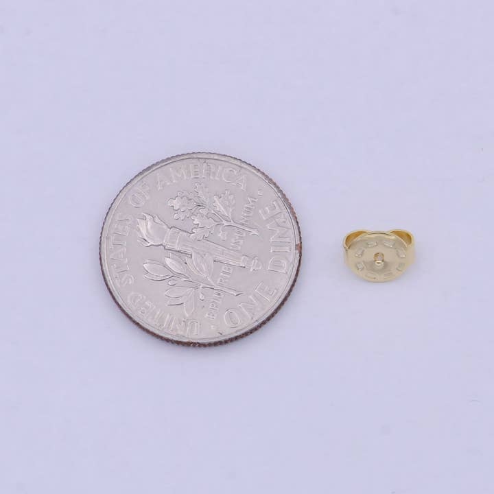 Aim Eternal - Wholesale Stud/Post Earrings - Gold Earring Backs for Studs Hypoallergenic Earring Backs Replacements Posts for Diamond Studs Droopy Secure Locking Earring Backs, 5mm K-3532