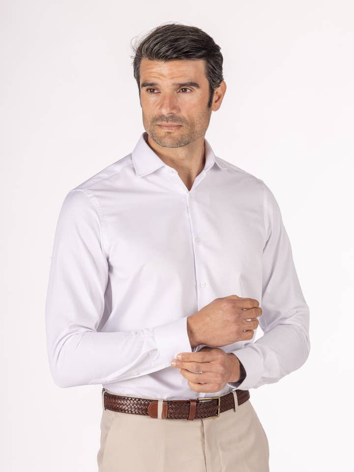WHITE JACQUARD DRESS SHIRT for wholesale by CELOPMAN