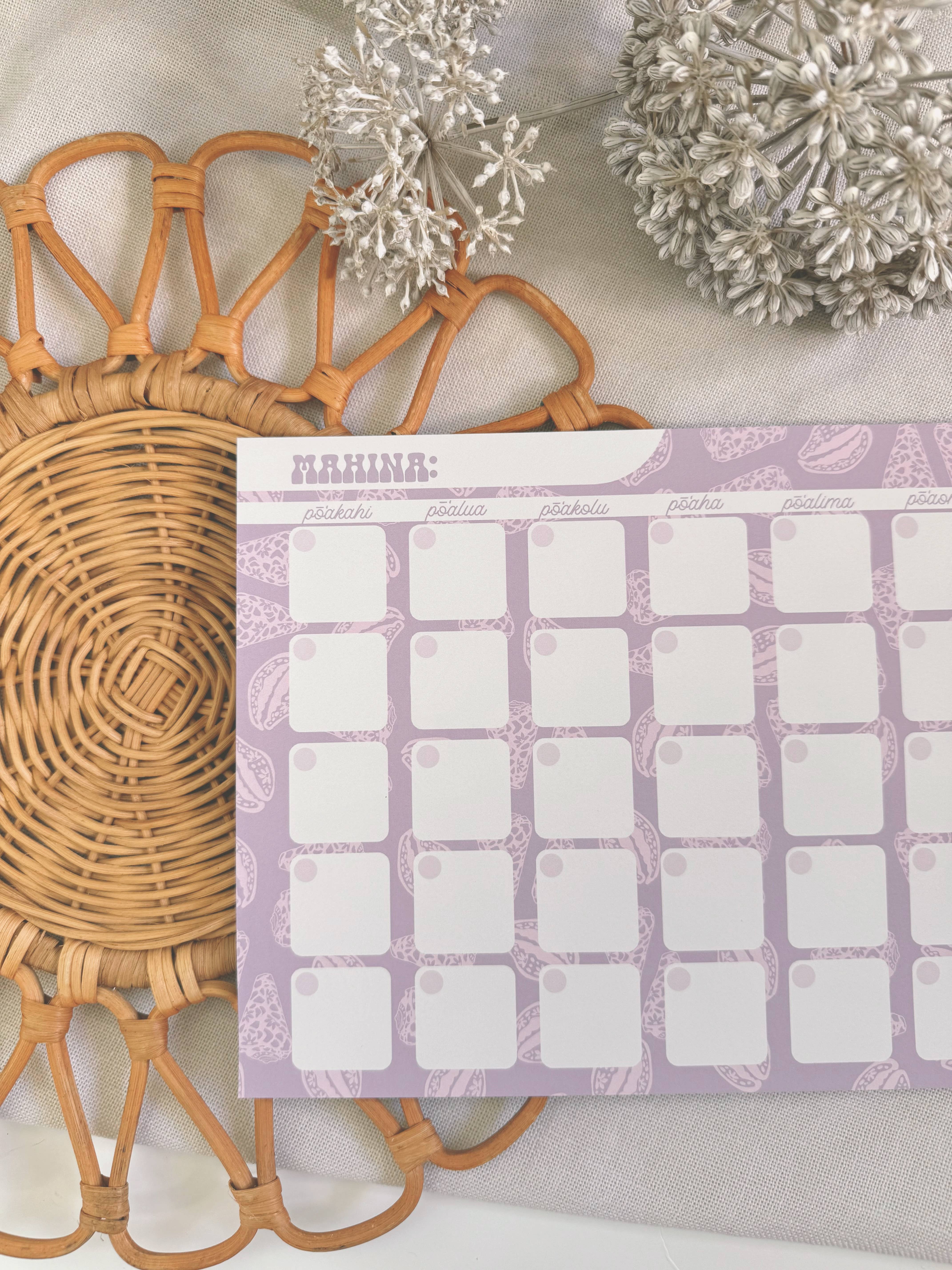 Bujo Bae - Wholesale Notepad - Naupaka Pūpū in Poni | Monthly Notepad