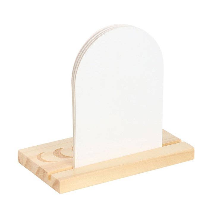 Something Different Wholesale – wholesale Desk/tabletop sign – Luna Moth Affirmation Cards with Wooden Stand3