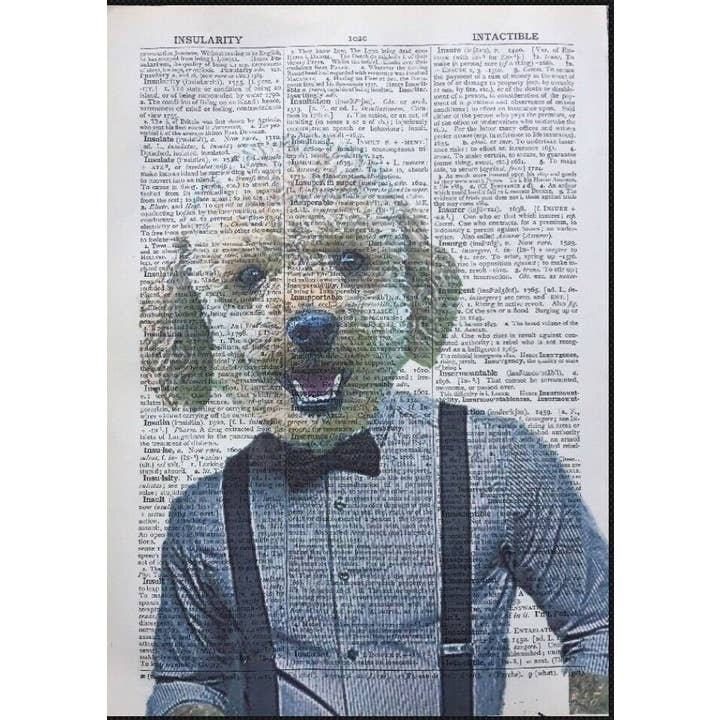 Poodle Dictionary Wall Art Print - Dog Wall Art Picture for wholesale by Parksmoonprints