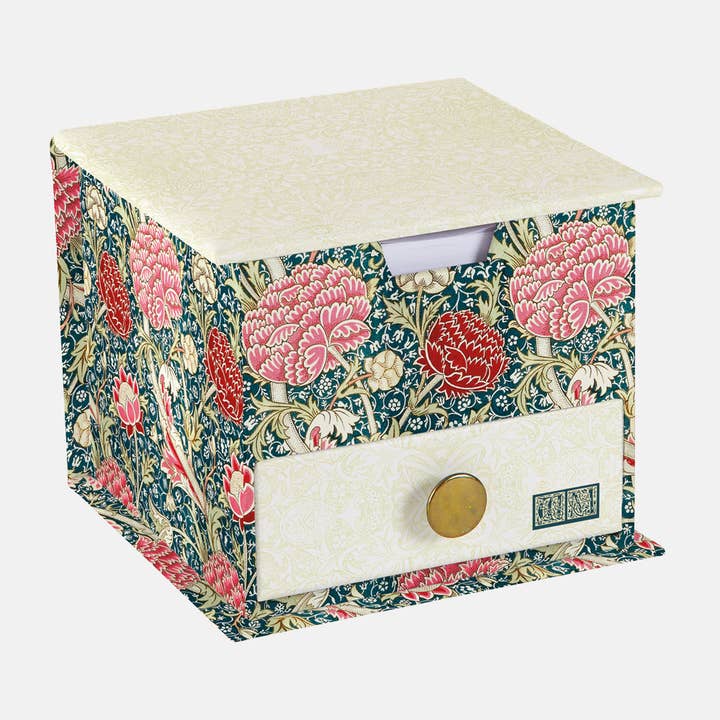 Memo Cube - William Morris - Cray for wholesale by The Gifted Stationery Company