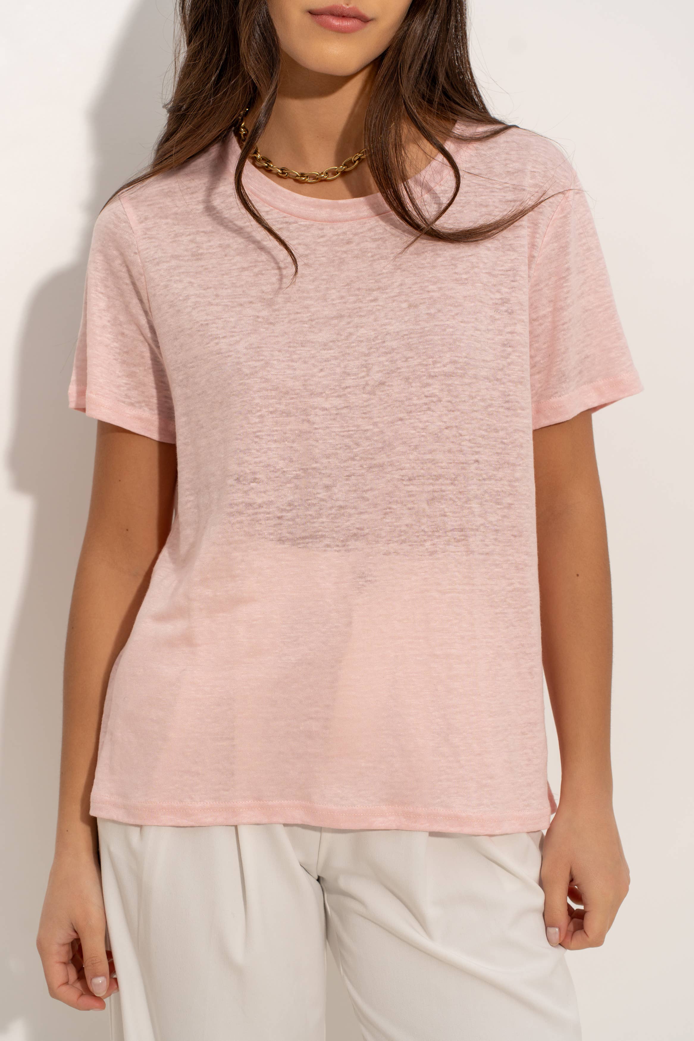 jw.atelier - Vente T-shirt – femme - T-shirt col rond en lin 30