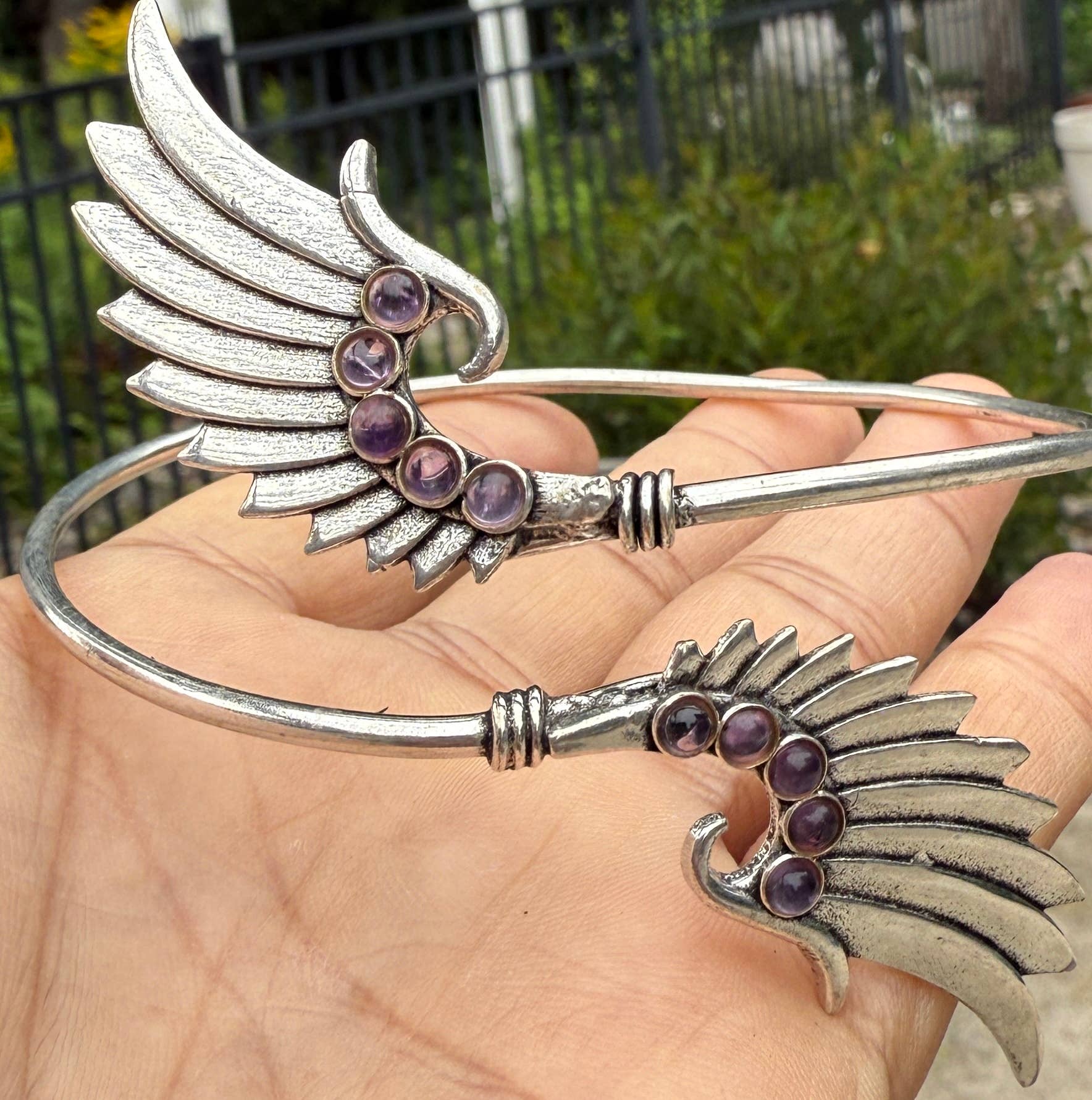 Lungta Imports - Wholesale Cuff Bracelet - Arm Cuff Bracelet Armlet Armband With Stones Angel Wings0