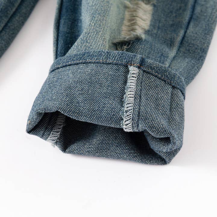 blue 18M-6Y Toddler Boys Ripped Jeans Wholesale Boys Clothing V3824030400006 for wholesale on Faire