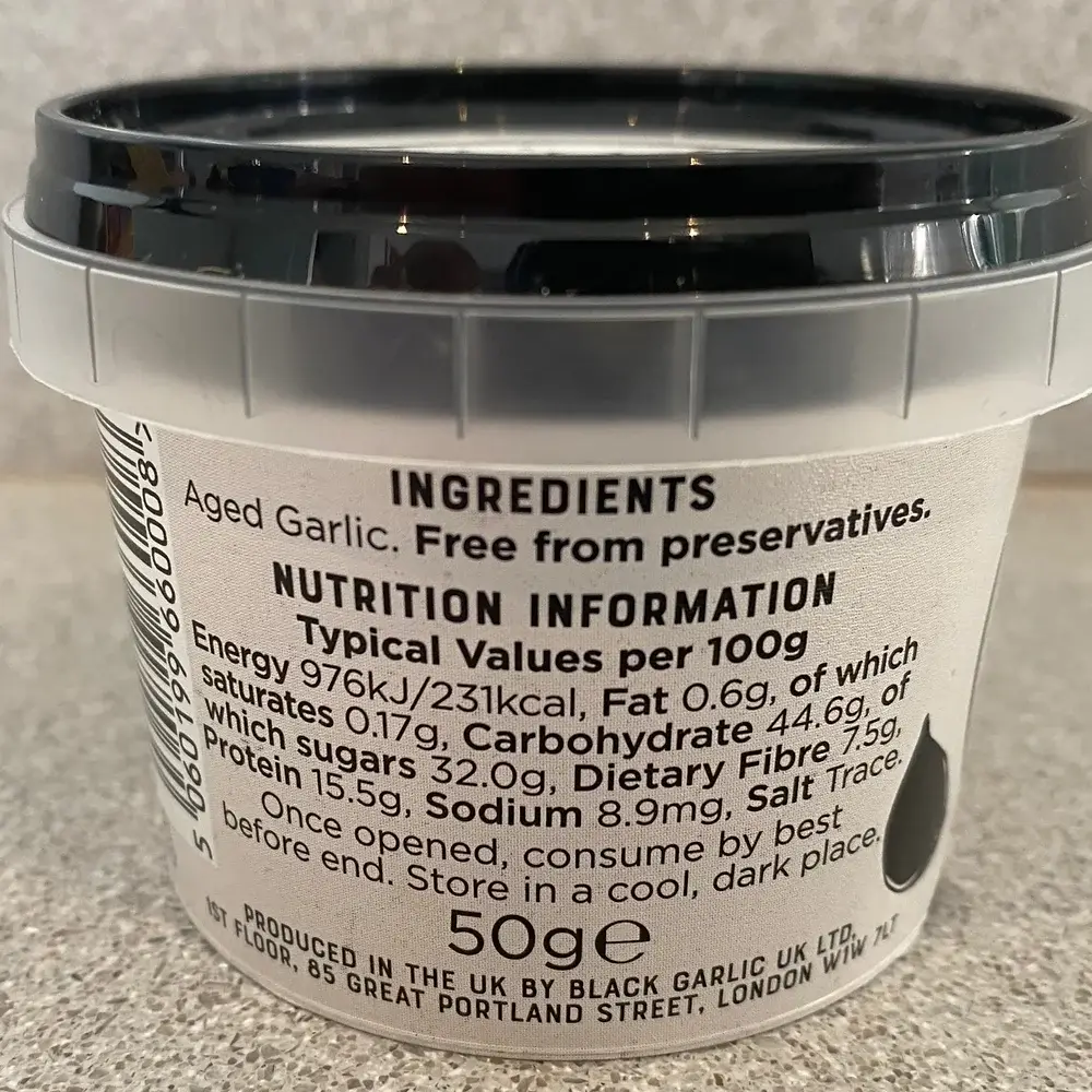 Original Black Garlic - Wholesale Dried/Dehydrated Vegetables - The Original Black Garlic Peeled Cloves 50g2