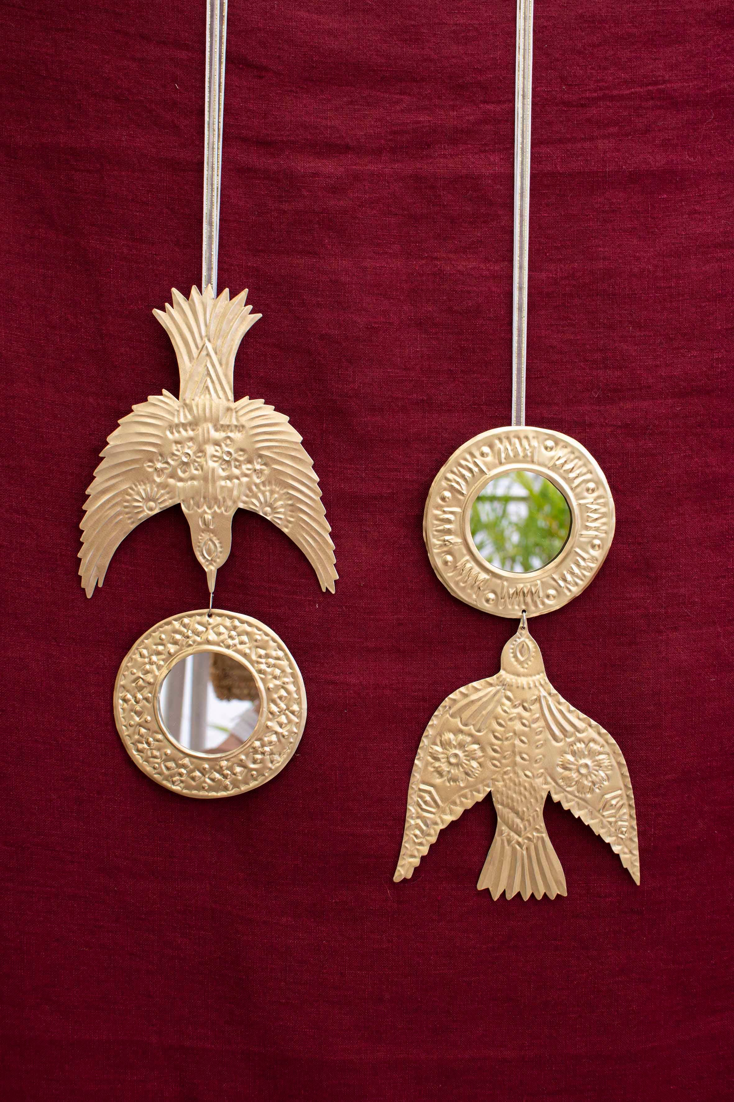 P.I.Project America - Vendita all'ingrosso Nappa decorativa/decorazione murali - Milagros messicani - Uccelli dorati - ornamento in latta2