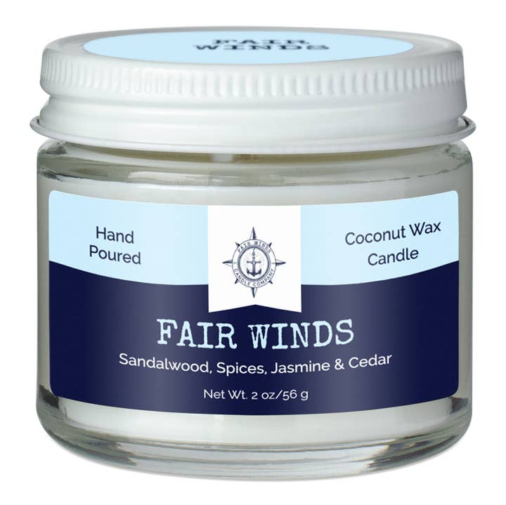 FAIR WINDS mini candle for wholesale by Fair Winds Candle Company