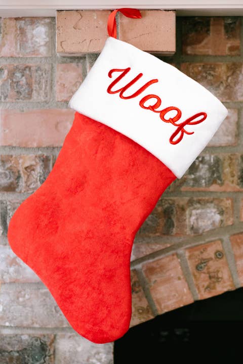 Pet Palette Distribution - Wholesale Holiday Stocking - Pets - Pearhead Woof Christmas Stocking2