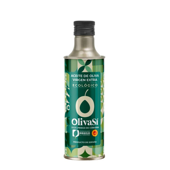 Ekologisk extra jungfruolivolja Oliva Sí | Ursprungsbeteckning Priego de Córdoba | Ekologisk utgåva | Plåtburk 500 ml | Coupage för wholesale av OLIVA SÍ