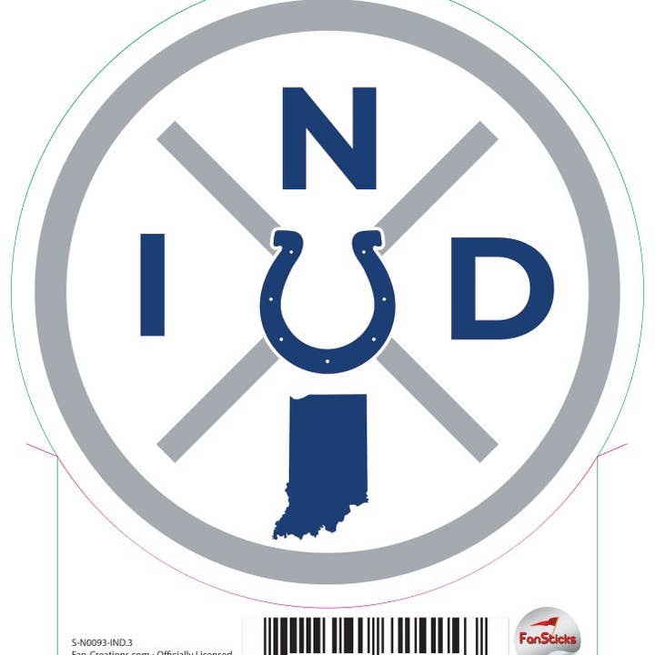 Indianapolis Colts 3" Location Circle Sticker for wholesale by Fan Creations