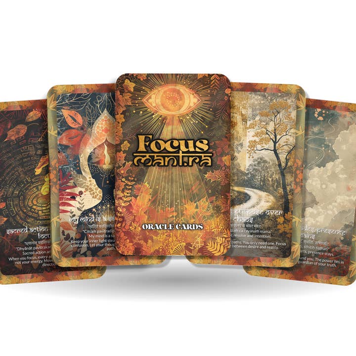 Fokus Mantra Klarheds Orakelkort – 22 Sindcentrerende Kort for engroshandel hos Ibiza Tarot USA