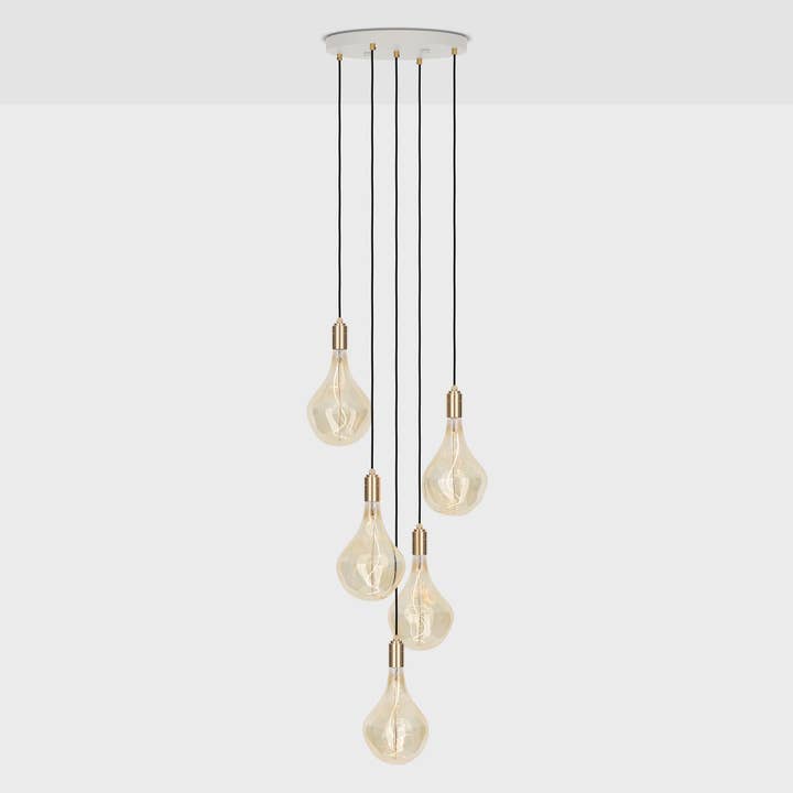 Five Pendant in Brass + Voronoi II for wholesale by Tala
