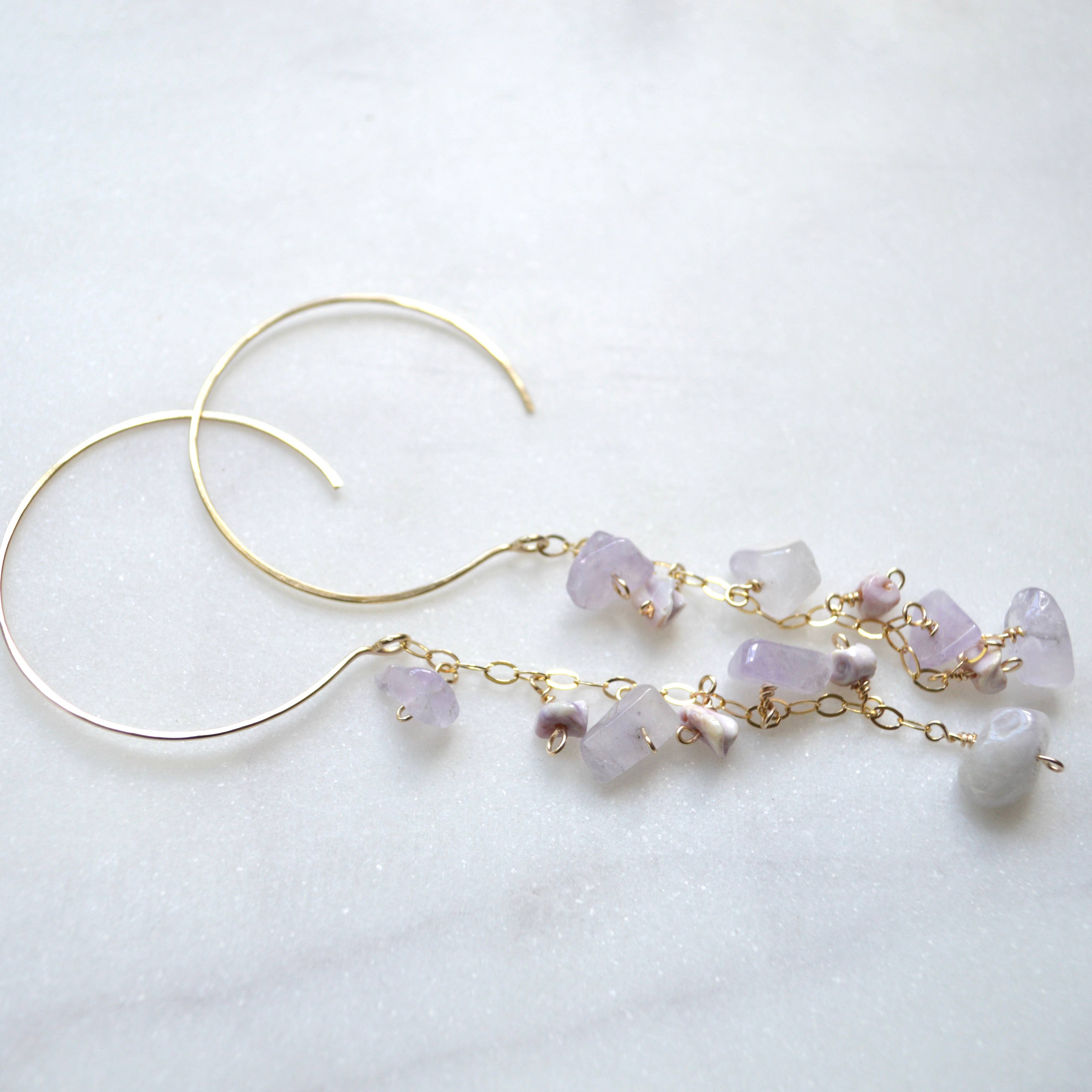 Salty But Sweet - Wholesale Dangle Earrings - Dangling Amethyst Earrings2