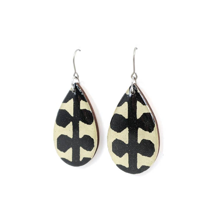 Modern Katazome paper dangles - Teardrop for wholesale by autumn + tree