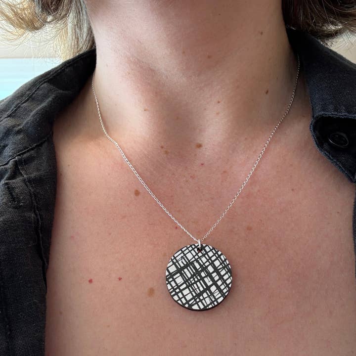 Doodle Necklace - Black for wholesale by Deryn Jewellery