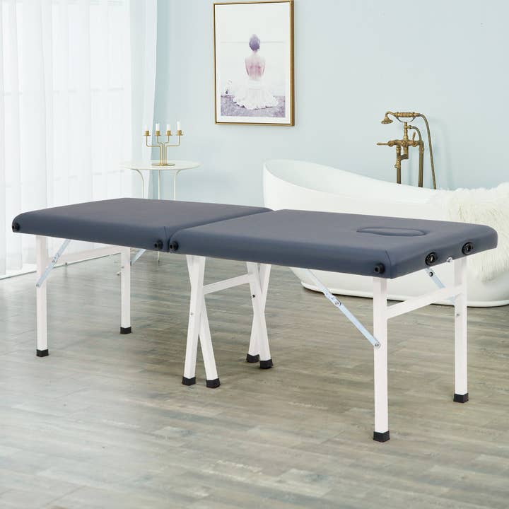 Master Massage 24" Harmon Economic Portable Massage Table, Royal Blue for wholesale by Royal Recliners