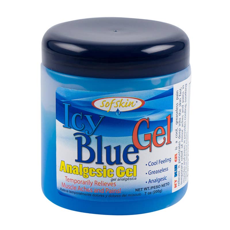 Deluxe Import Trading - Vendita all'ingrosso Lozioni/Unguenti/Gel per muscoli - Gel Analgesico Sofskin Icy Blue - 200 ml0