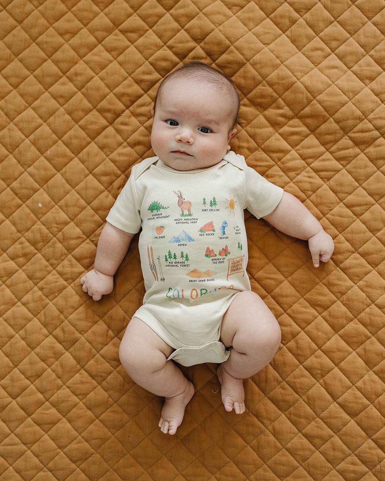 Urban Baby Co. - Wholesale Bodysuit (Non-Footed) - Baby - Colorado Map Organic Baby Onesie4