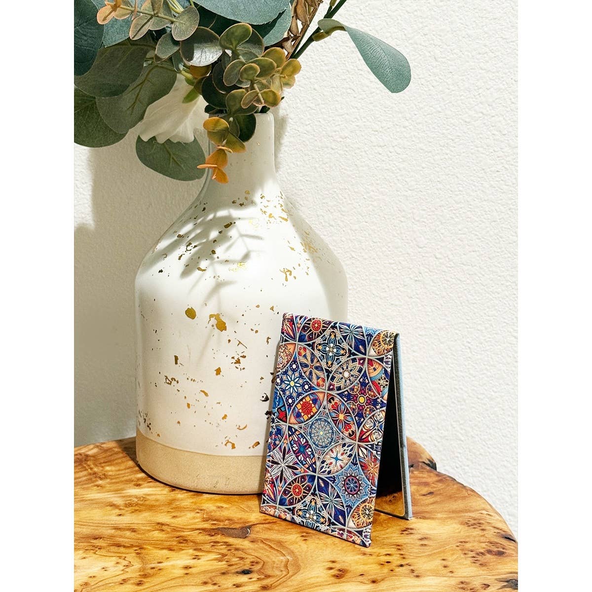 MIX COLOR Mandala Print Circle Cosmetic Mirror for wholesale on Faire1