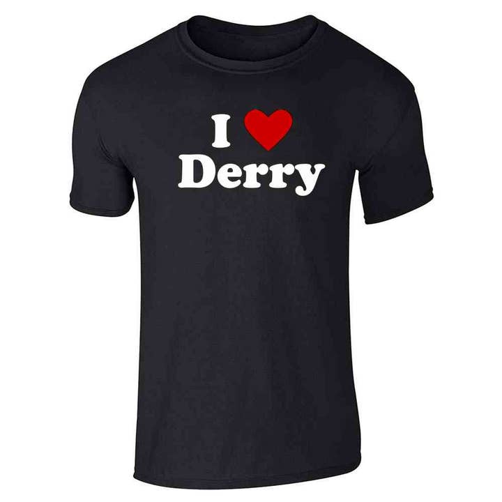 I Love Derry Maine Retro Horror Movie Halloween Unisex Tee for wholesale by Pop Threads