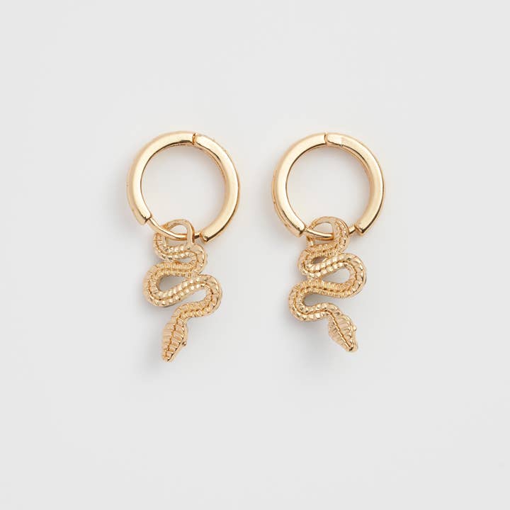 Fable England - Wholesale Huggie Earrings - FABLE Celestial Snake Huggies