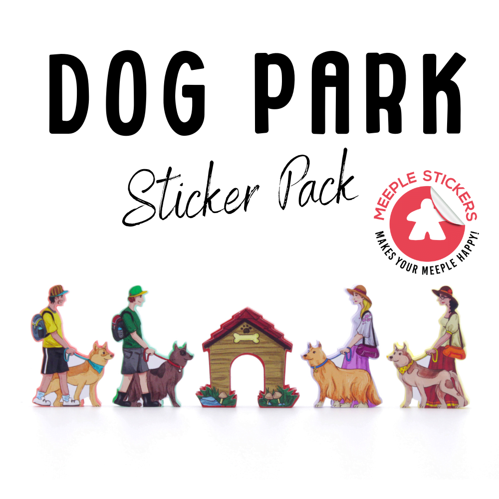 Meeple Stickers - Wholesale Board Game - Dog Park Sticker Set17