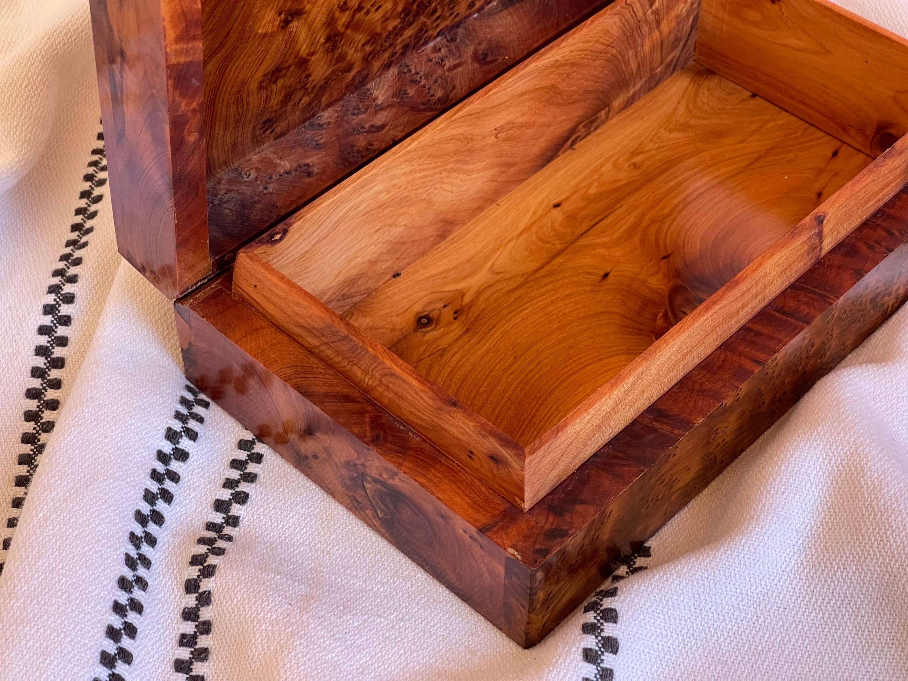 Yemma Goods - Wholesale Decorative Box - Handmade Wood Burl Hinged Keepsake Box | Thuya Wood Burl8