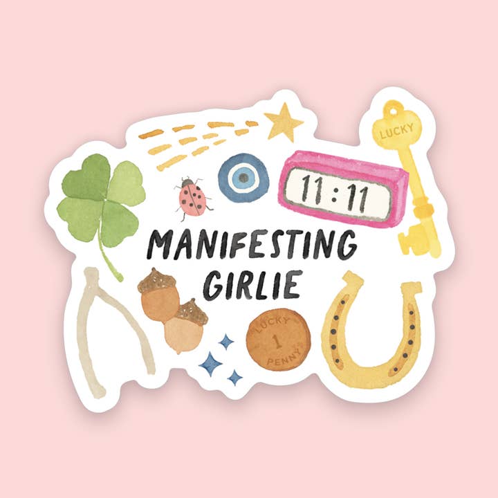 Manifesting Girlie Sticker | Good Luck Charm Sticker for wholesale by Gert & Co