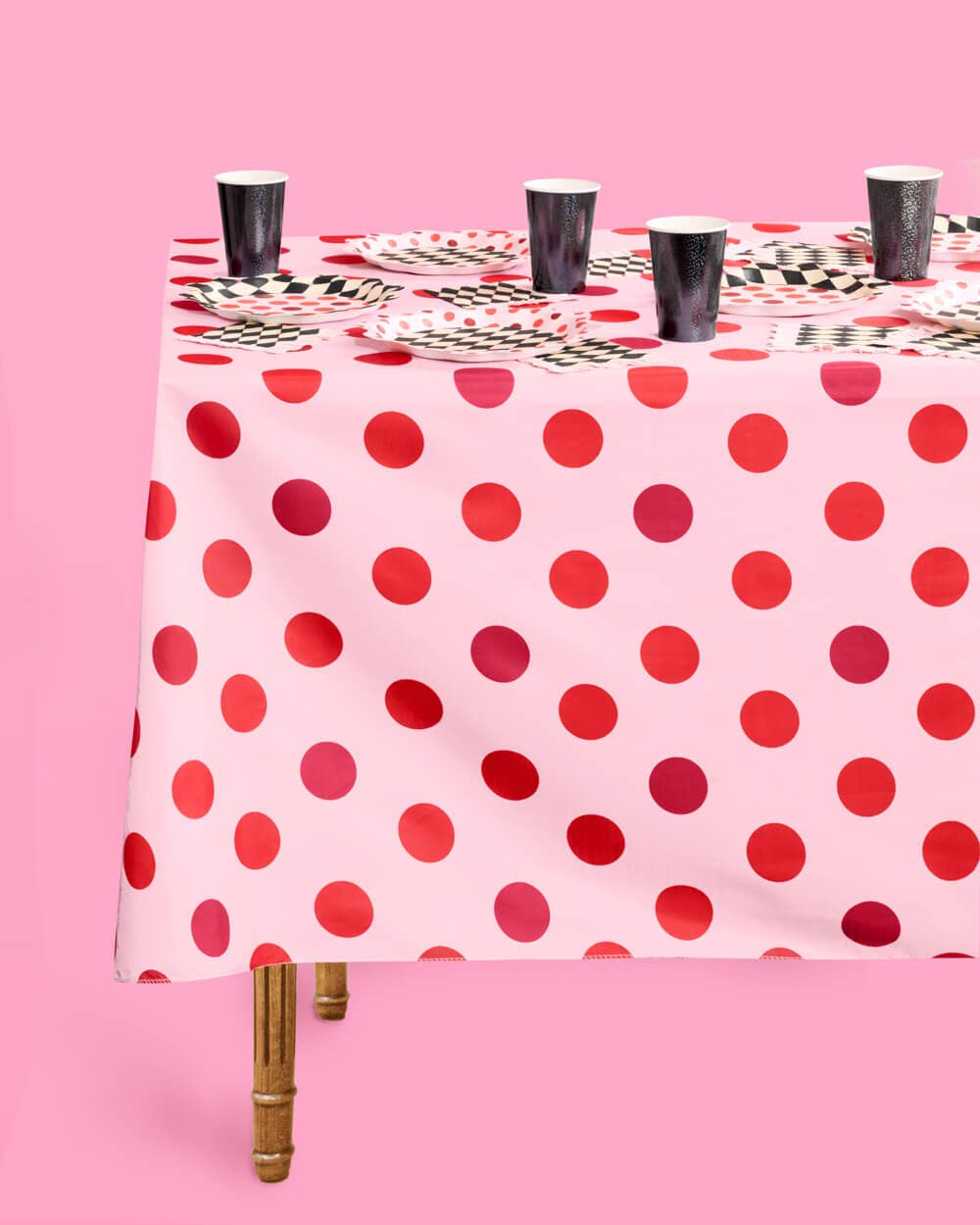 xo, Fetti - Wholesale Tablecloth - Circus Tablecloth - washable tablecloth, pink polka dot4