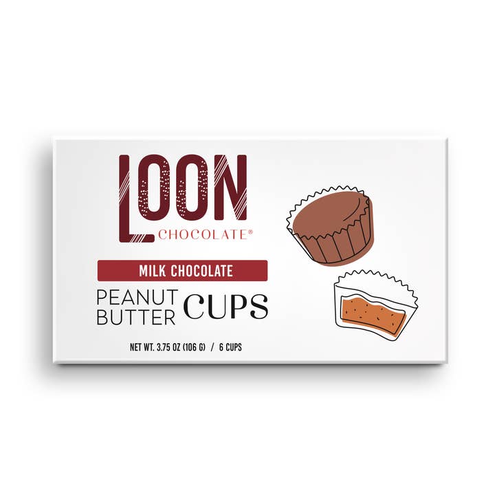 Peanut Butter Cups - 50% Milk Chocolate for wholesale by Loon Chocolate