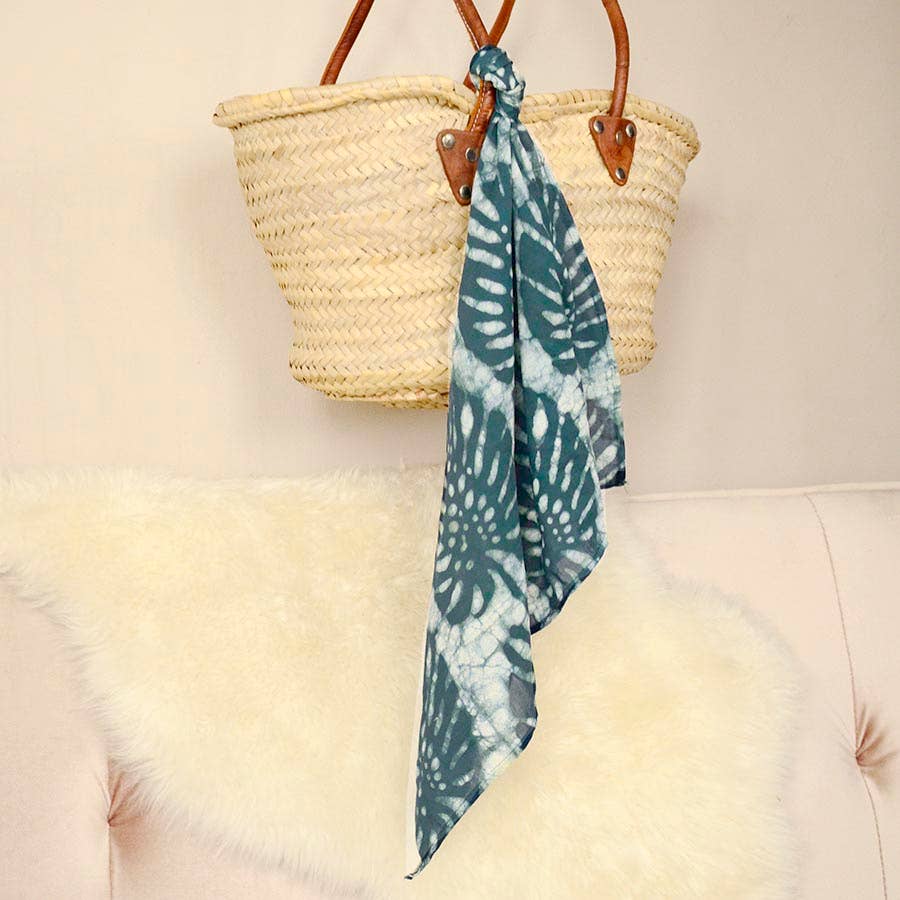 Ichcha - Venta al por mayor Bandana - Mujer - Bufanda cuadrada con cabeza de bandana para mujer en algodón con estampado de bloques - Patta2