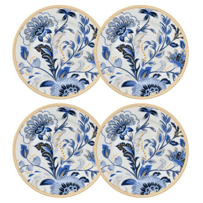 STP - Wholesale Dinner Plate - Melodie de Fleurs Porcelain Dessert Plate Set of 4