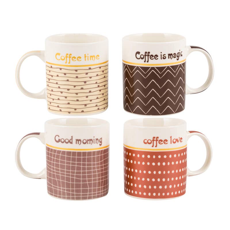 Deluxe Import Trading - Wholesale Coffee Mug - MUG 12oz COFFEE TALK 4AST0