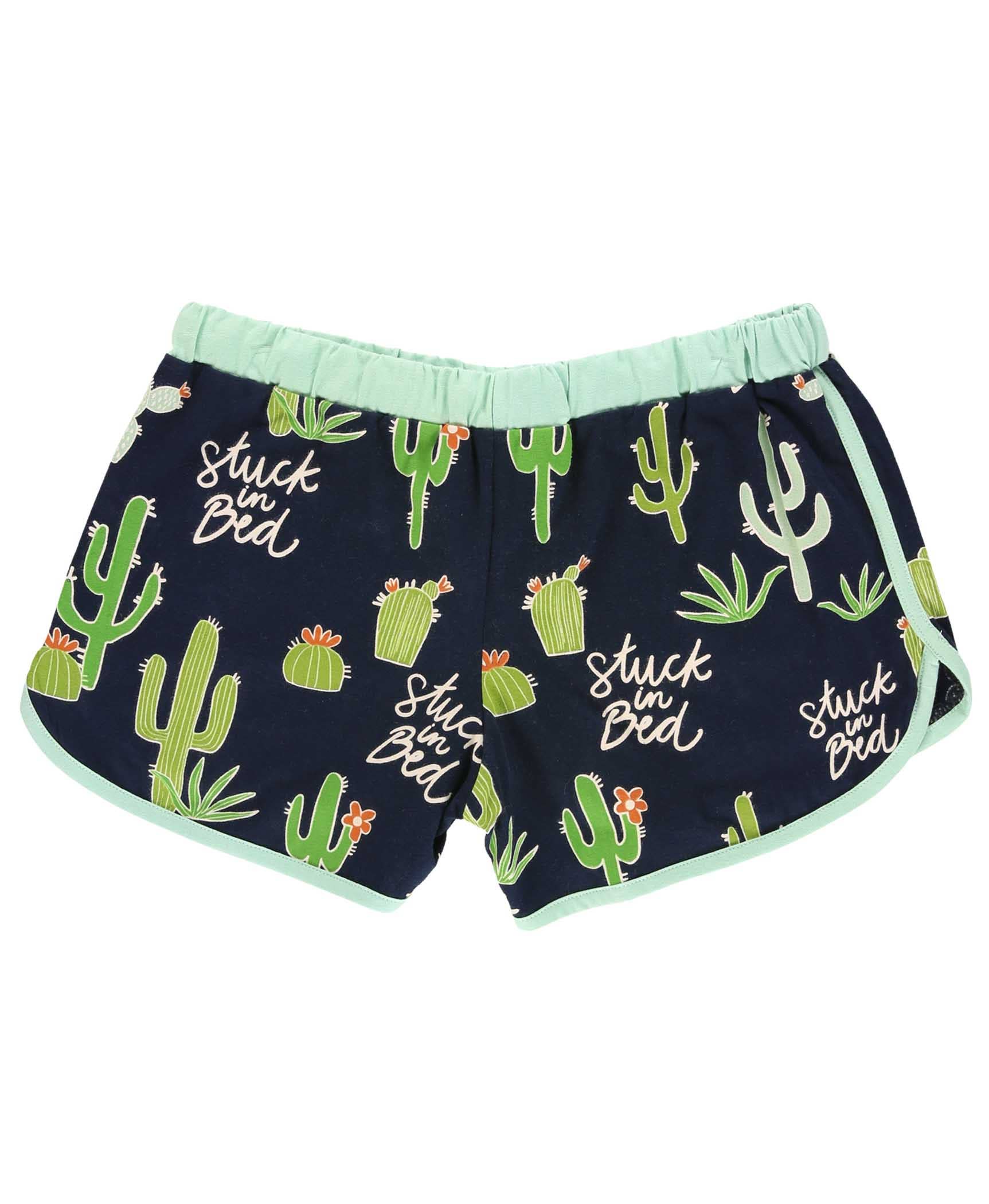 Lazy One - Wholesale Sleepwear Bottom - Women's - Stuck In Bed Blue Women's PJ Shorts1