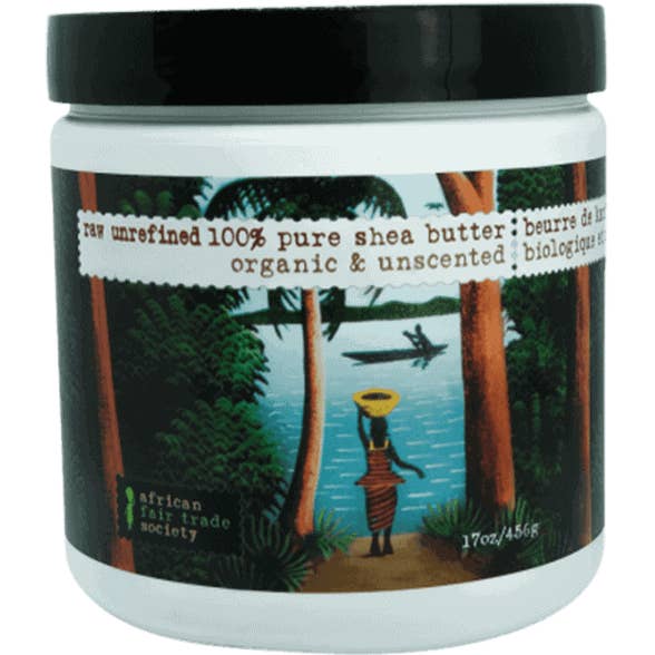 Large 100% pure raw unrefined organic shea butter unscented 17oz / 456 grams size-sk-1666 for wholesale by African Fair Trade Society
