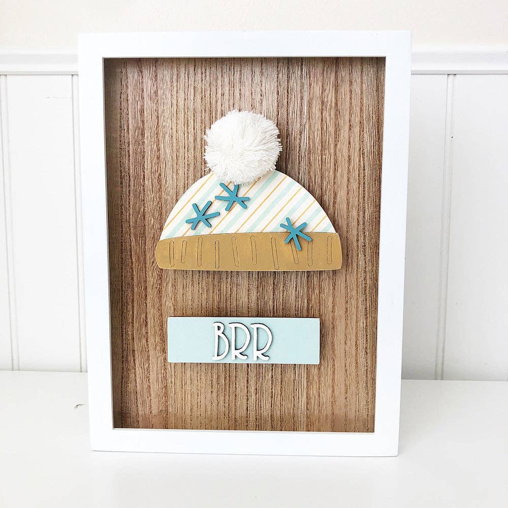Foundations Decor - Wholesale DIY Craft Kit - Foundations Decor Simply Framed - BRRR Snow Hat DIY kit0