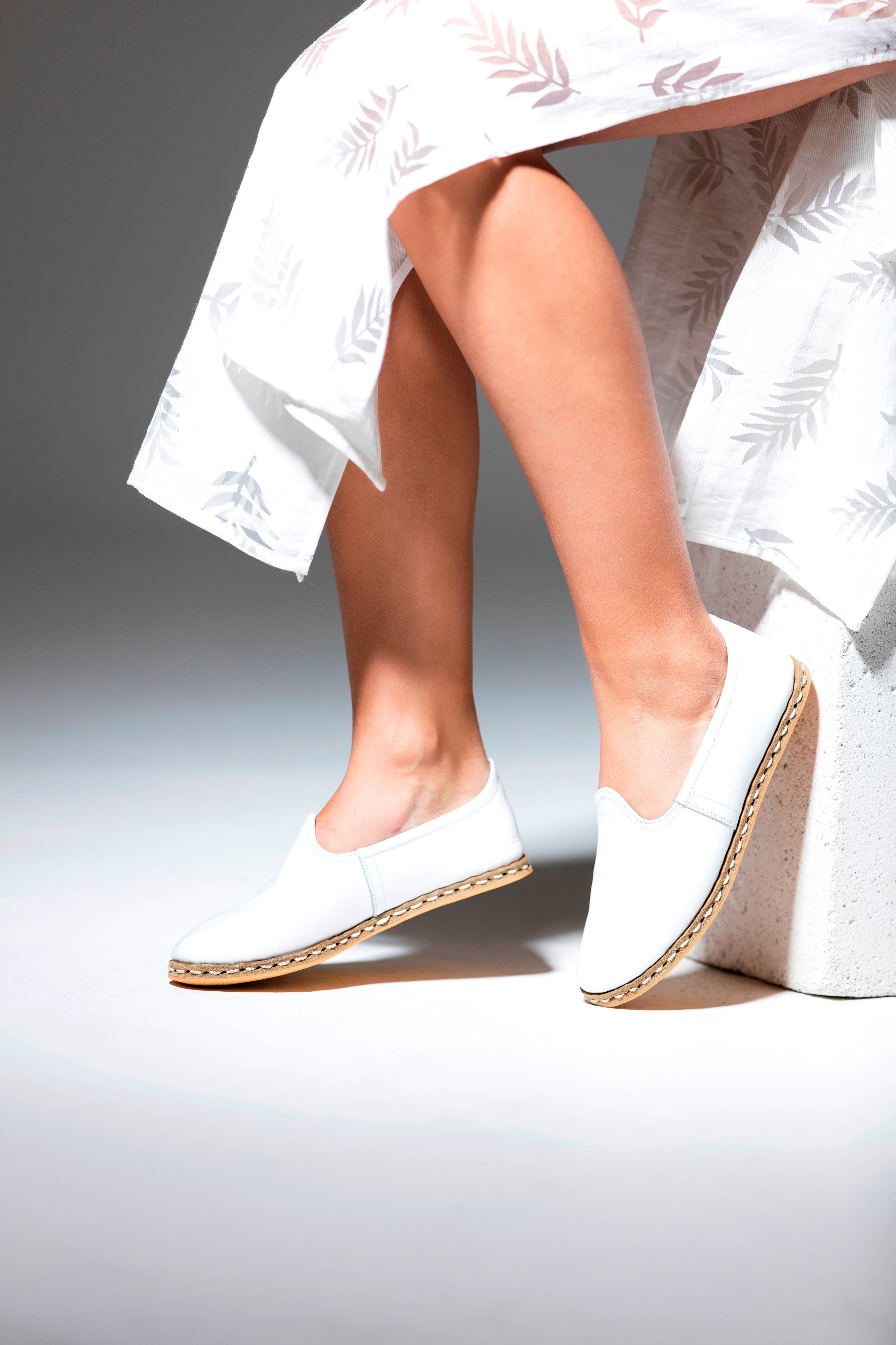 Gizze - Wholesale Slip On Sneakers - Women's - Classic Leather - White5