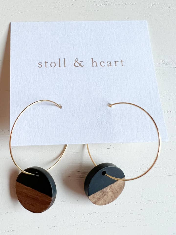 The Marley Wood and Black Rounds for wholesale by Stoll & Heart
