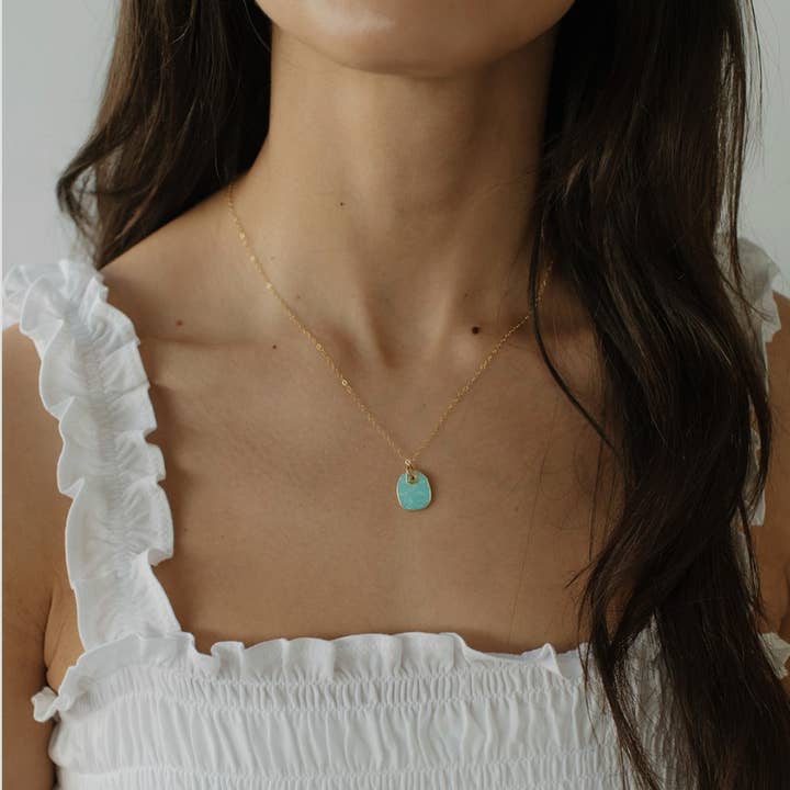 True by Kristy Jewelry - Wholesale Pendant/Charm Necklace - Free Spirit Turquoise Necklace Gold Filled