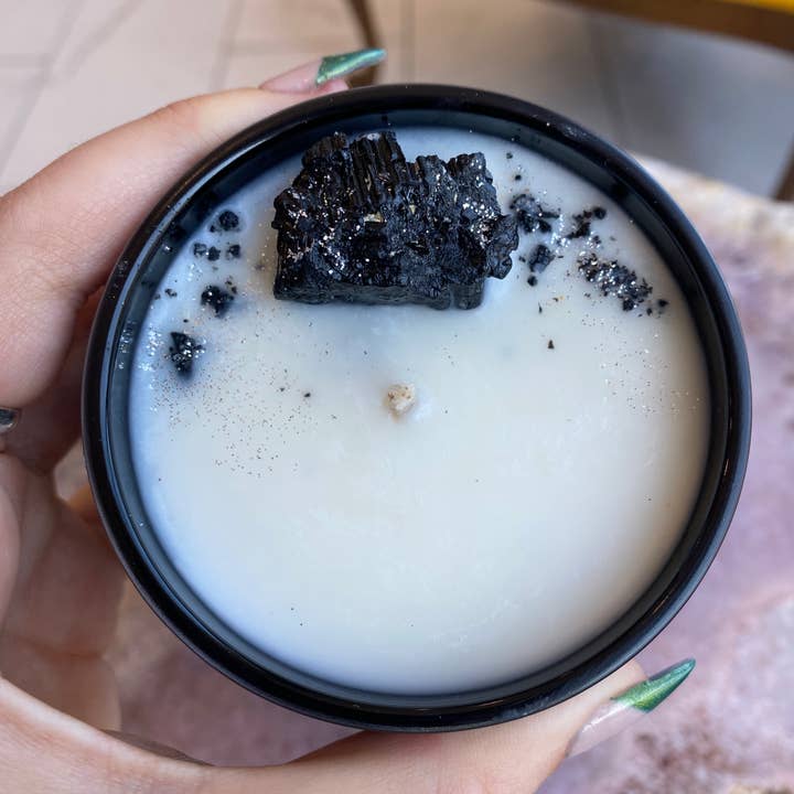 Sapphire & Sage - Wholesale Jar/Filled Candle - Black Tourmaline Protection Candle