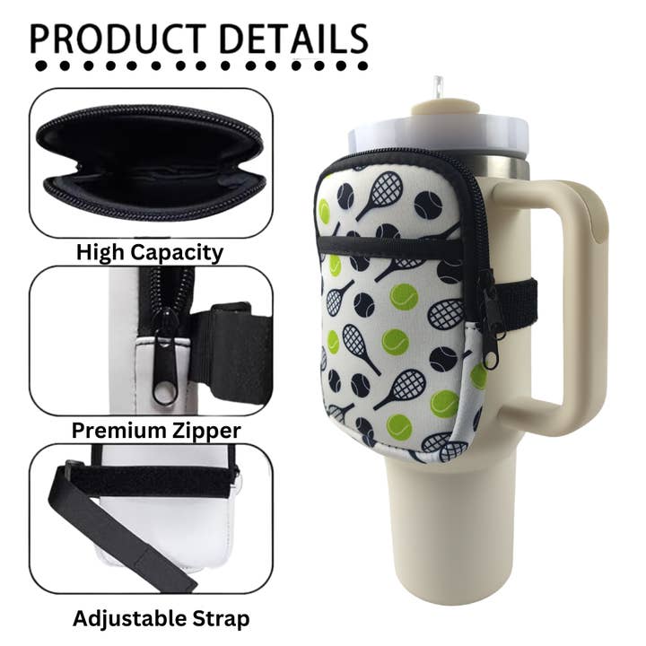 Sportybella - Wholesale Water Bottle - Tennis Water Bottle Pouch1