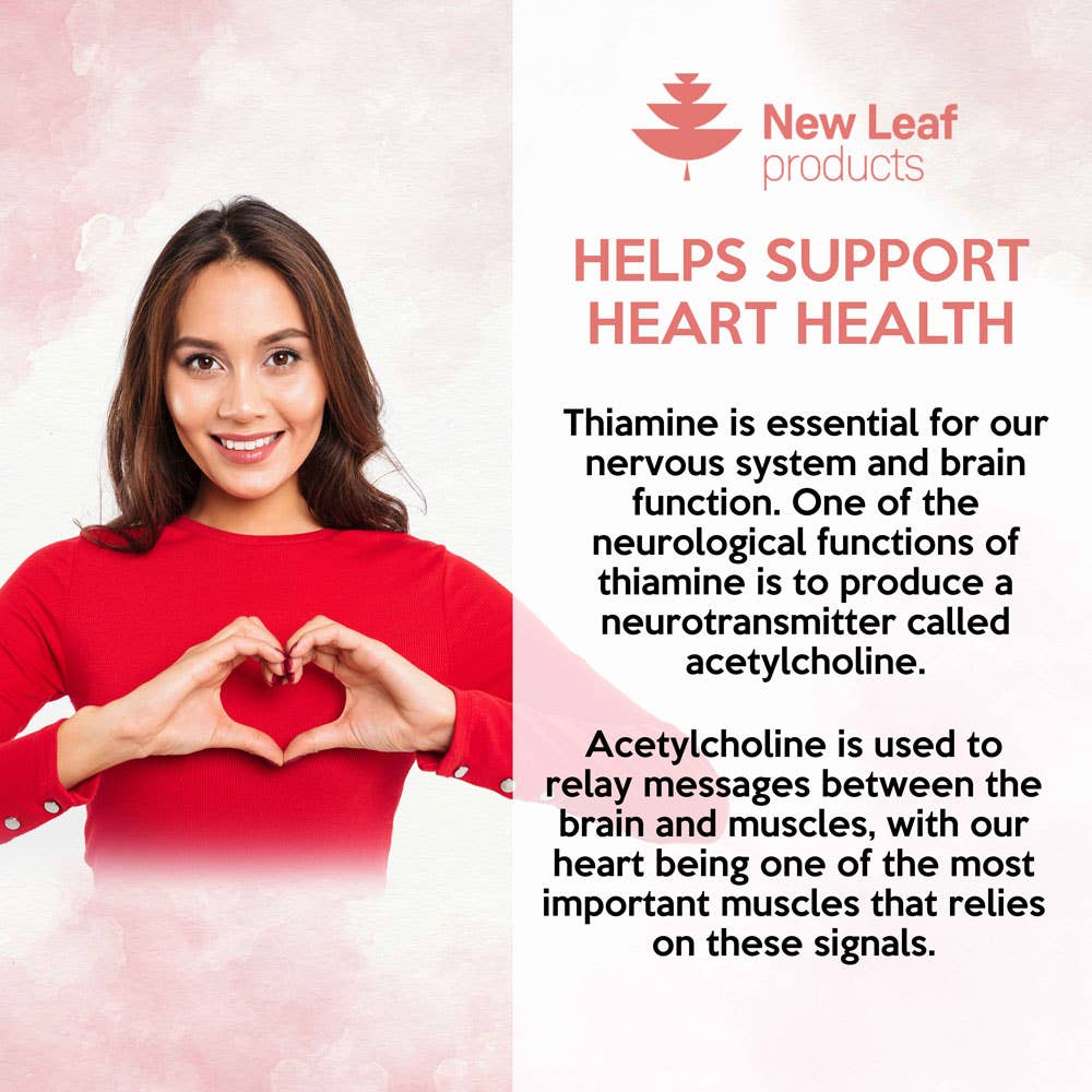 New Leaf products Ltd – wholesale Oral supplement/vitamin – Vitamin B1 Tablets Thiamine Supplement High Strength 100mg3