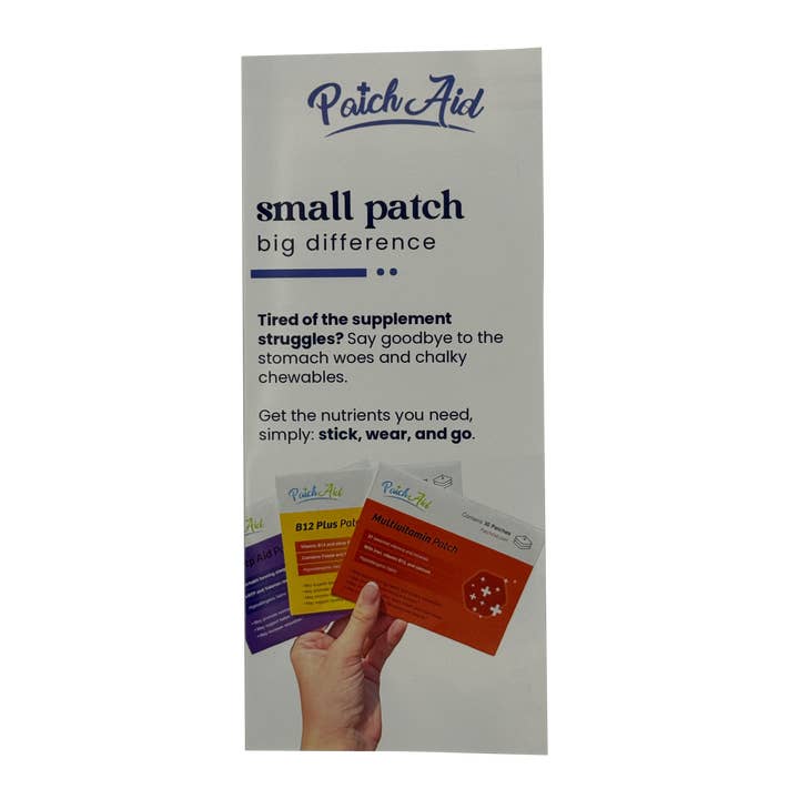 PatchAid - Wholesale Retailer Display - Beauty & Wellness - PatchAid Trifold Brochures – Pack of 252
